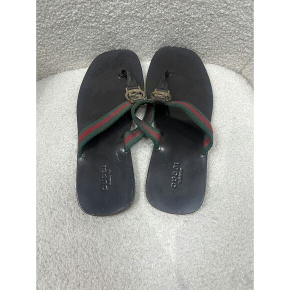 Gucci Web Strap Logo Sandals - Size 5.5 - Picture 4 of 5